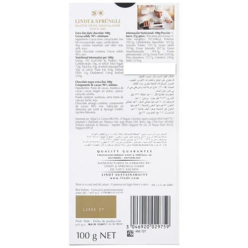 Lindt Excellence Dark 90% Cocoa, 100 g (361)