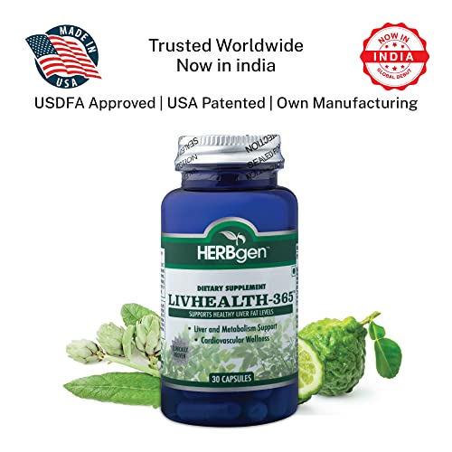 HERBgen LIVHEALTH - Liver Health Supplement for Men and Women - 30 Veg Capsules (600mg)