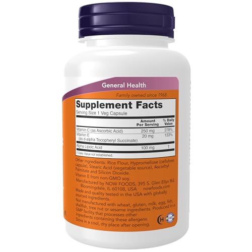 NOW Foods Alpha Lipoic Acid 100mg, 120 Vcaps