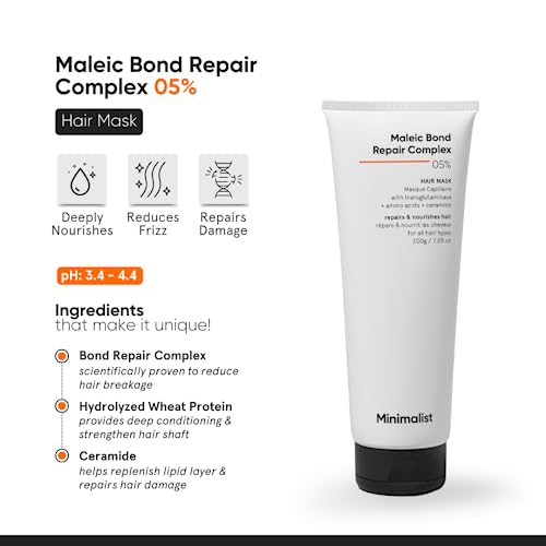 Minimalist Maleic Bond Repair Complex Shampoo & Conditioner Combo (Hair Shampoo & Mask) | Hair Care Kit | For Women & Men