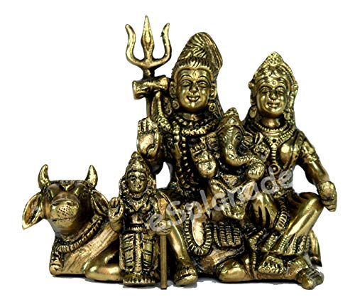 StonKraft Brass Shiva Parvati Ganesh Shiv Pariwar Family Idol Murti Statue