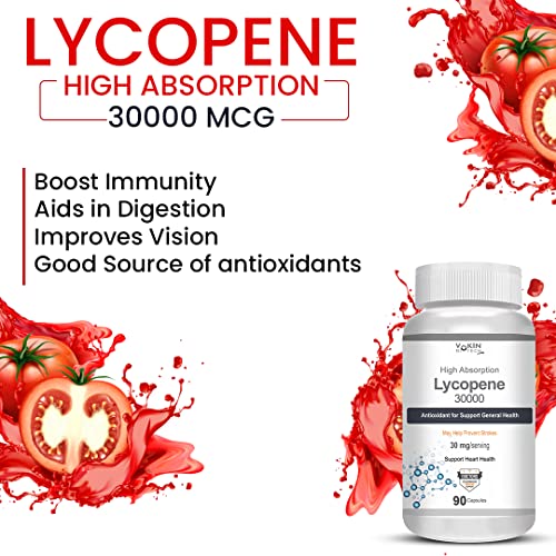 Vokin Biotech Lycopene 30mg, Support Heart health 90 Capsules