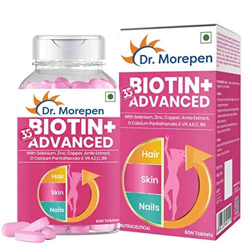 DR. MOREPEN Biotin+ for Hair Growth, Glowing Skin & Healthy Nails & Marine Collagen Skin Protein Powid, Vitamin C, Sesabania & Biotin For Healthy Skin