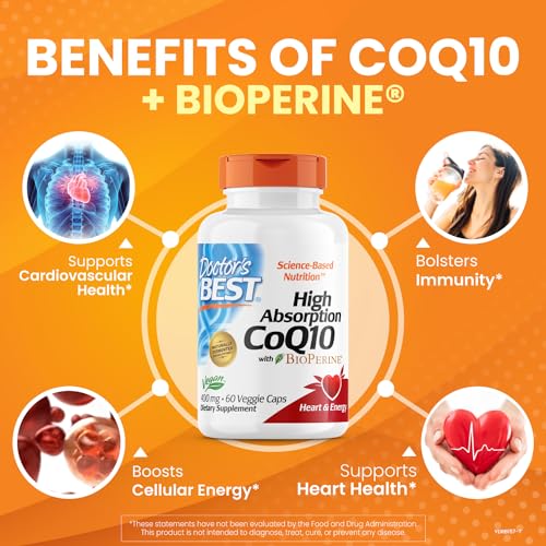 Doctors Best High Absorption CoQ10 (400 mg), 60 Veggie Caps
