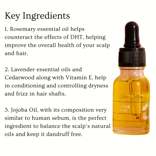 Oleum Cottage Conditioning Hair Serum, 15 ml, Made with cold pressed jojoba oil and pure essential on hair serum that gives a natural shine and bounce