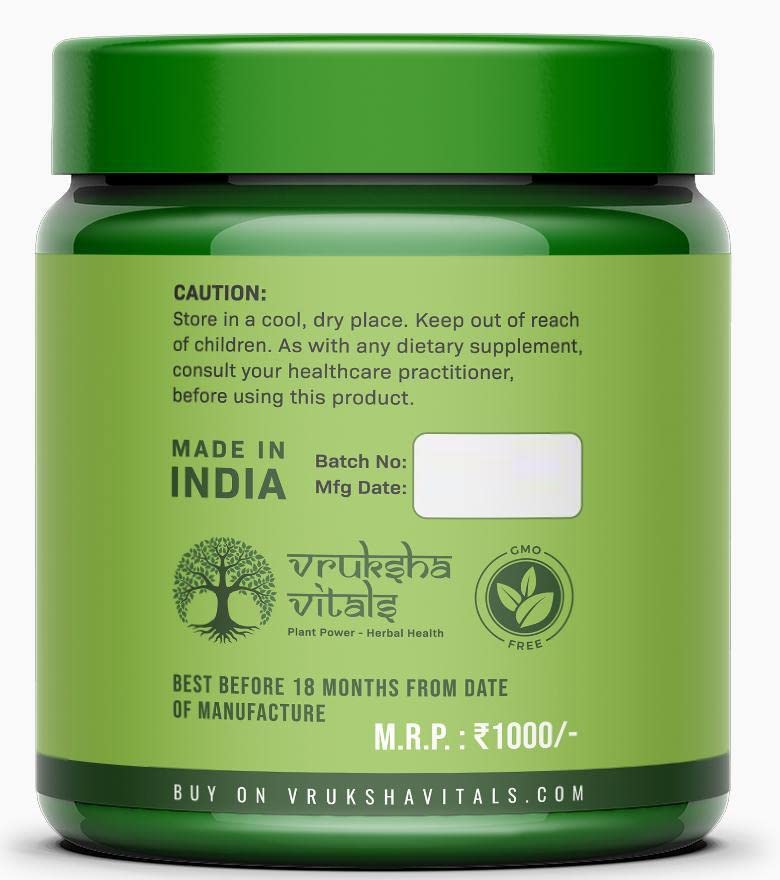 Vruksha Vitals Maca Root Extract 1000 mg per Tablet - 150 Tablets/Capsules Supplement