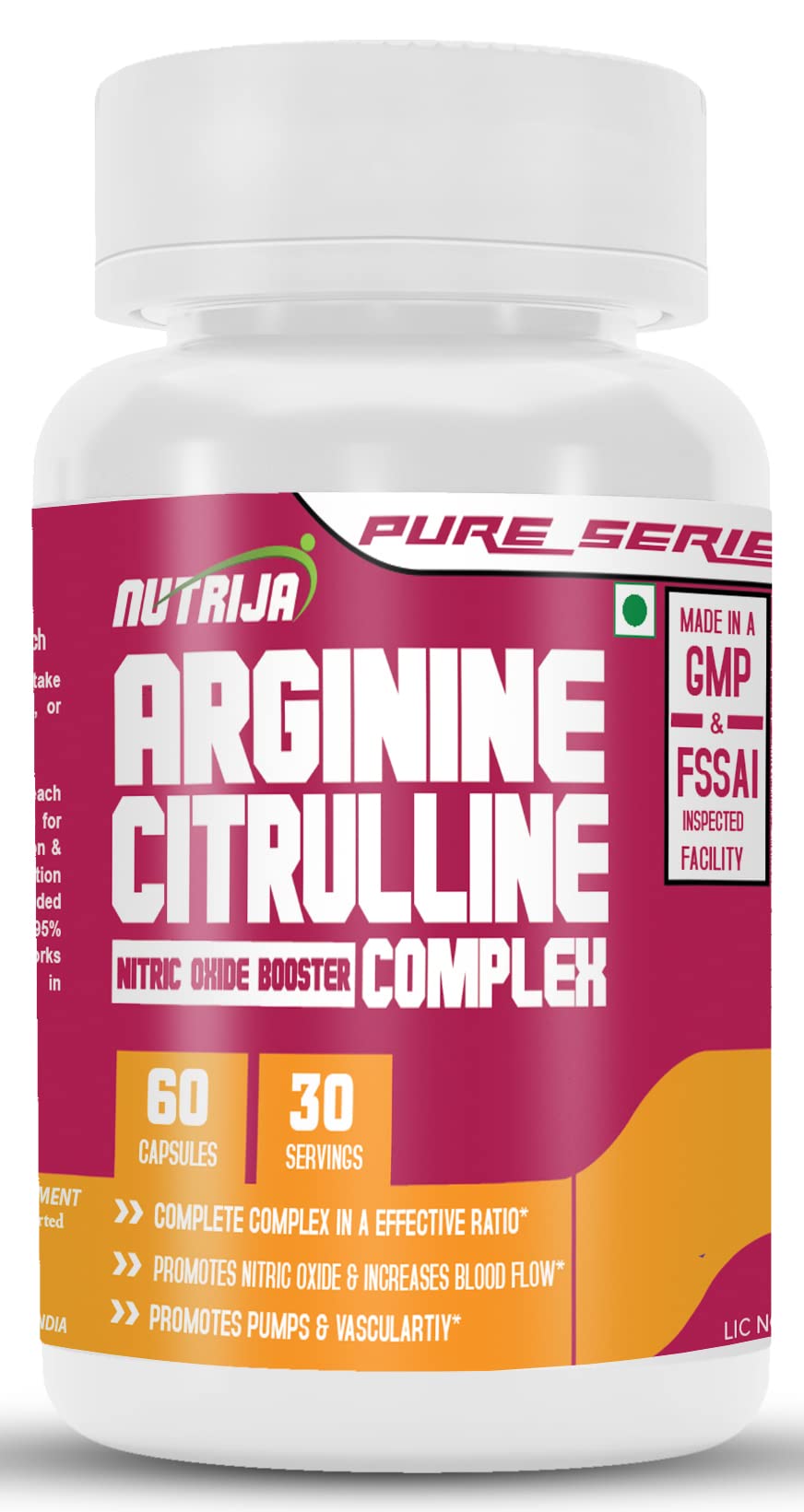 Nutrija L-ARGININE AND L-CITRULLINE COMPLEX? (60 Capsules)