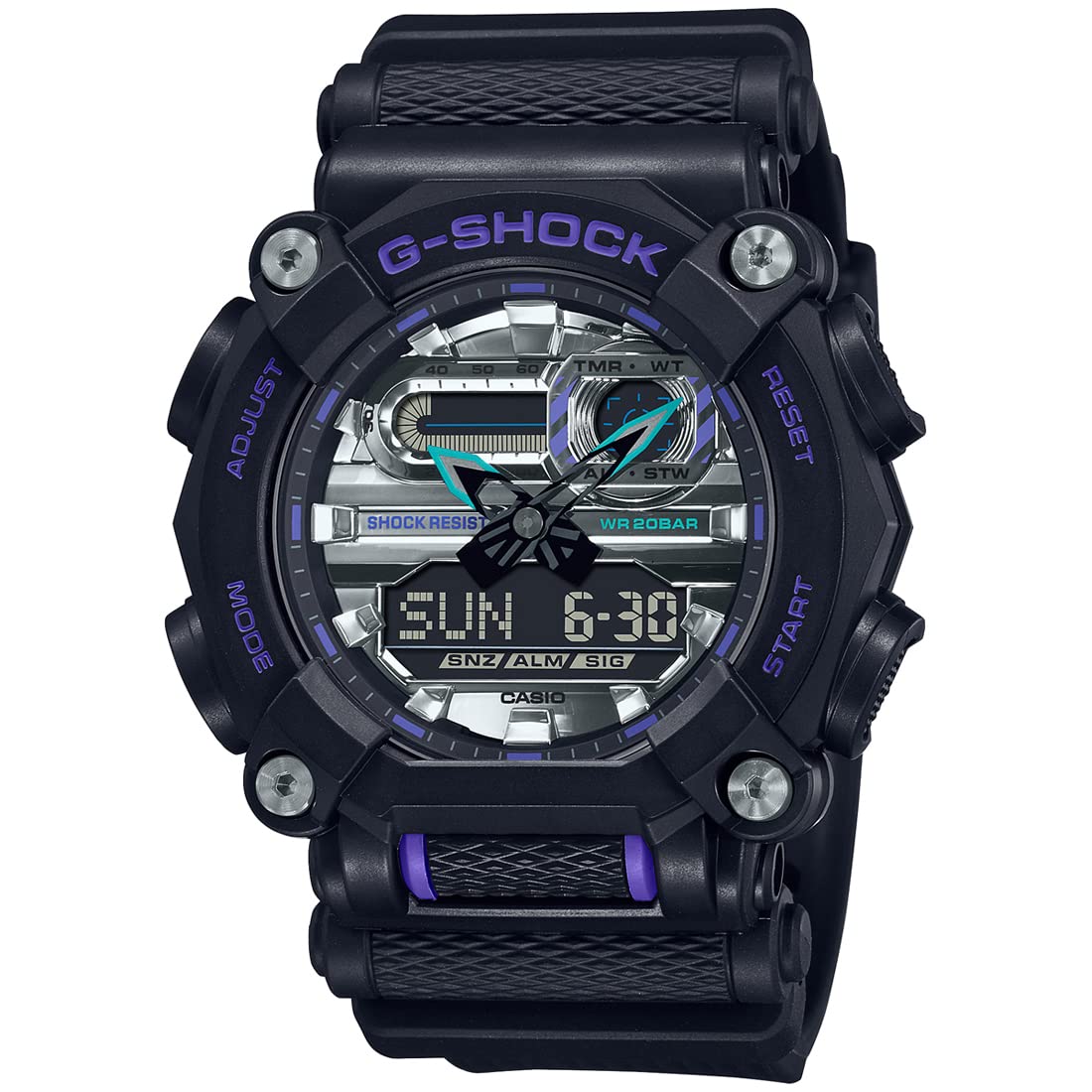 Casio G-Shock Analog-Digital Silver Dial Men GA-900AS-1ADR (G1150)