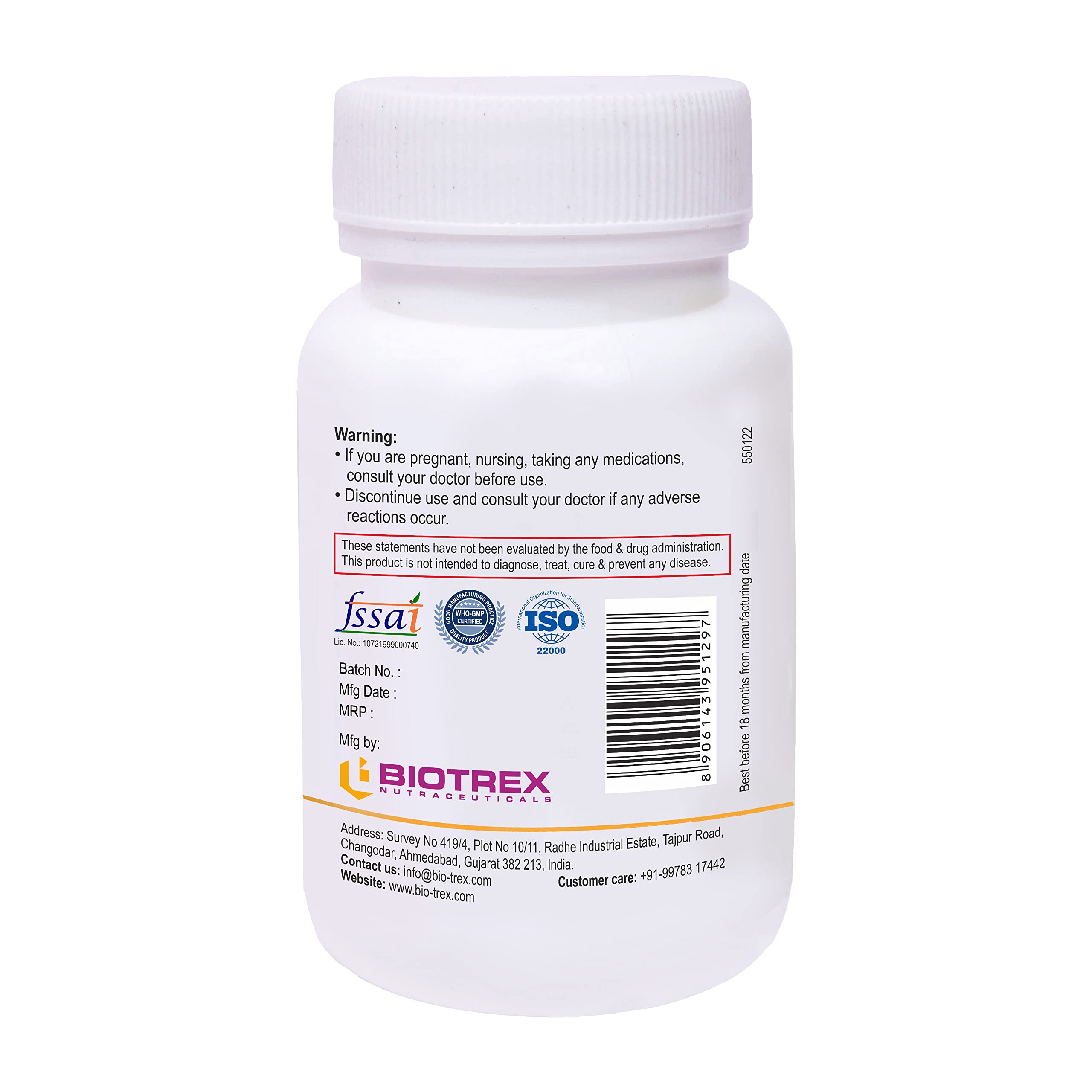 Biotrex Nutraceuticals Ginkgo + Bilberry + Lutein - 60 Veg Capsules