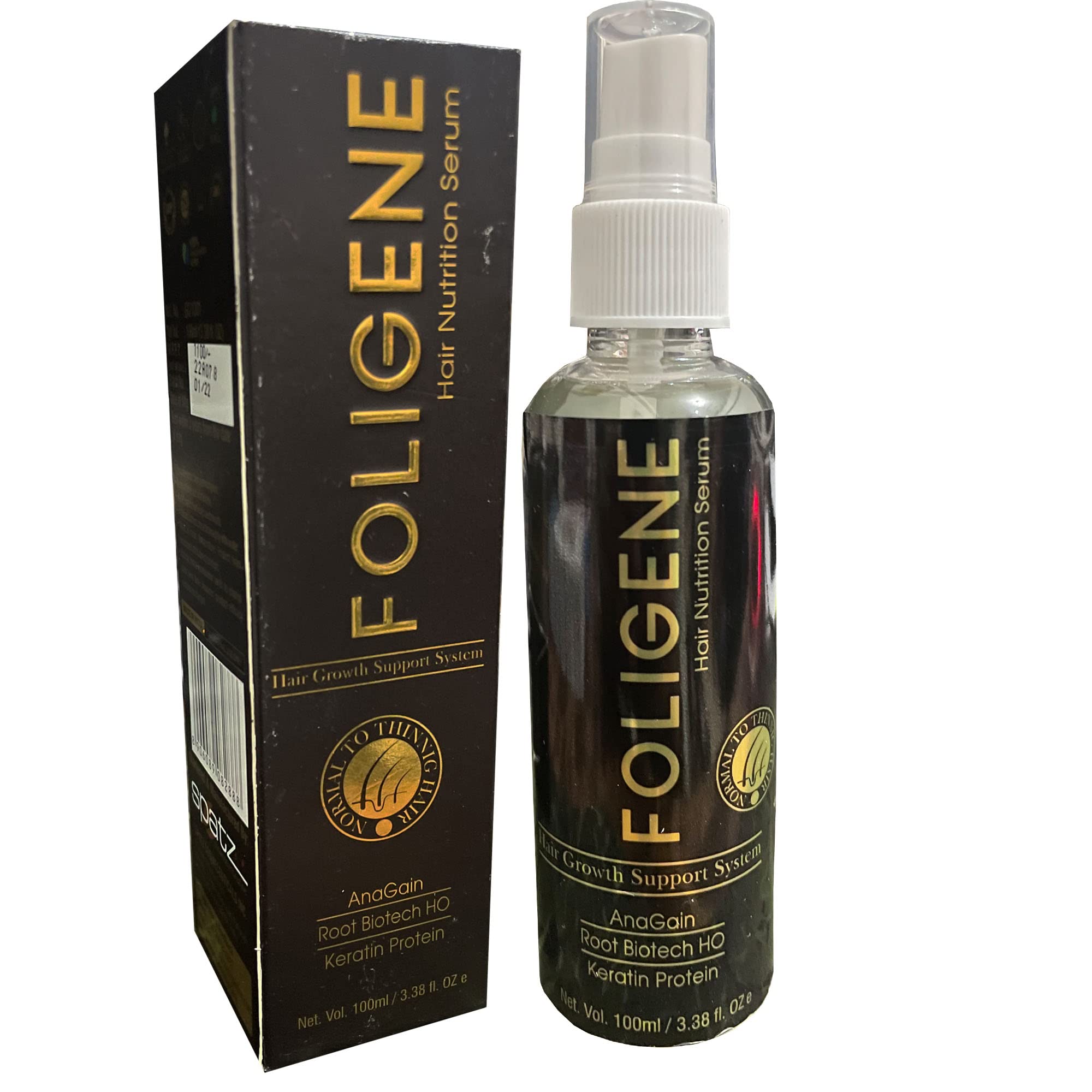 Rotex Foligene Hair Nutrition Serum I Hair Growth Support Systeam I Boosts hair growth, Prevents haih Anagain, Root Biotech HO, Keratin Protein 100 ml