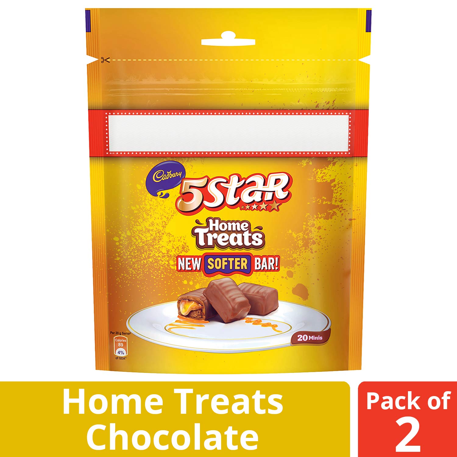 Cadbury 5 Star Chocolate Home Treats Chocolates Bars,191.9 g (Pack of 2)