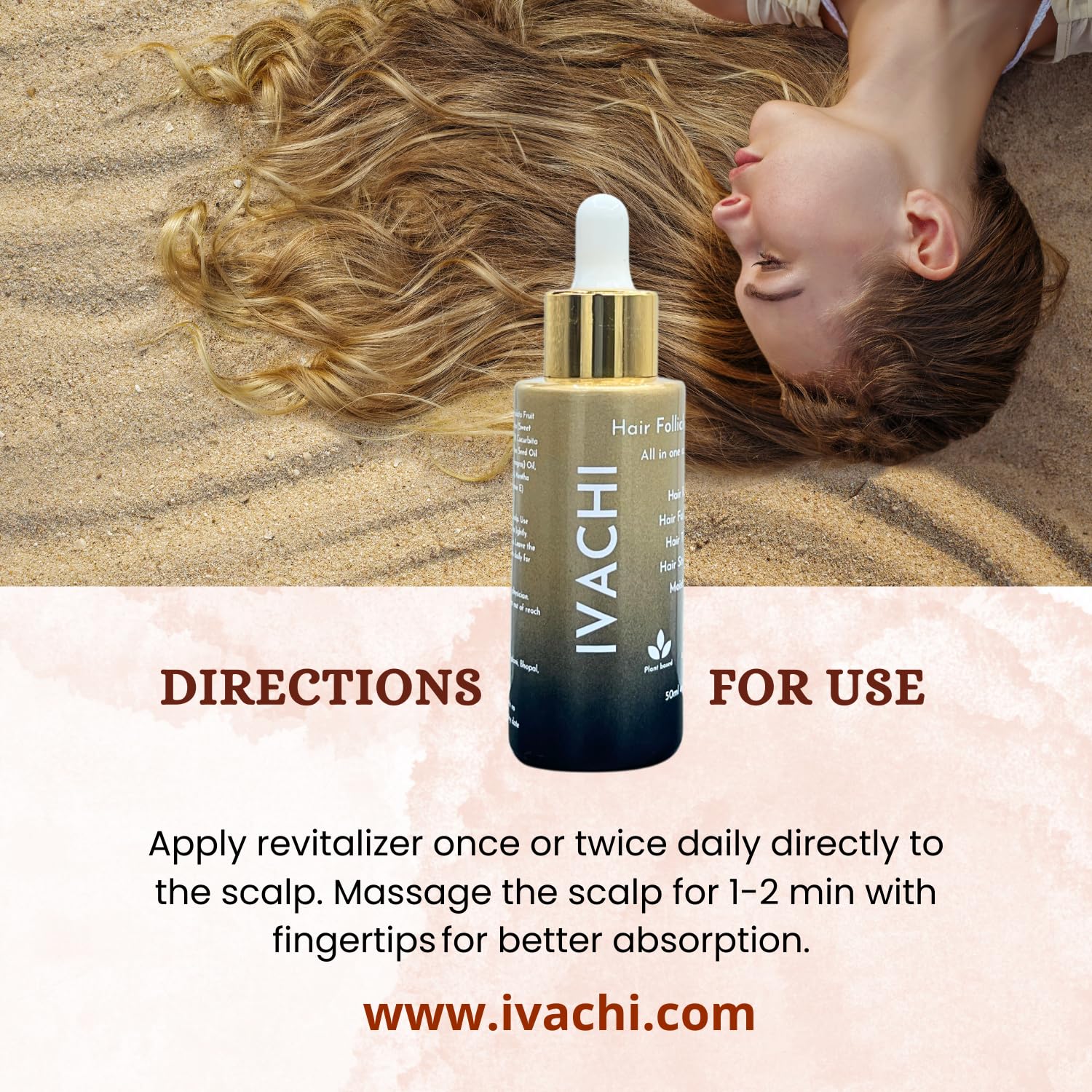 IVACHI Hair Follicle Revitalizer For Hair Growth, Hair Fall Control & Healthy Hair | Saw Palmetto, Rmary, Peppermint, Bhringraj For Men & Women | 50ml