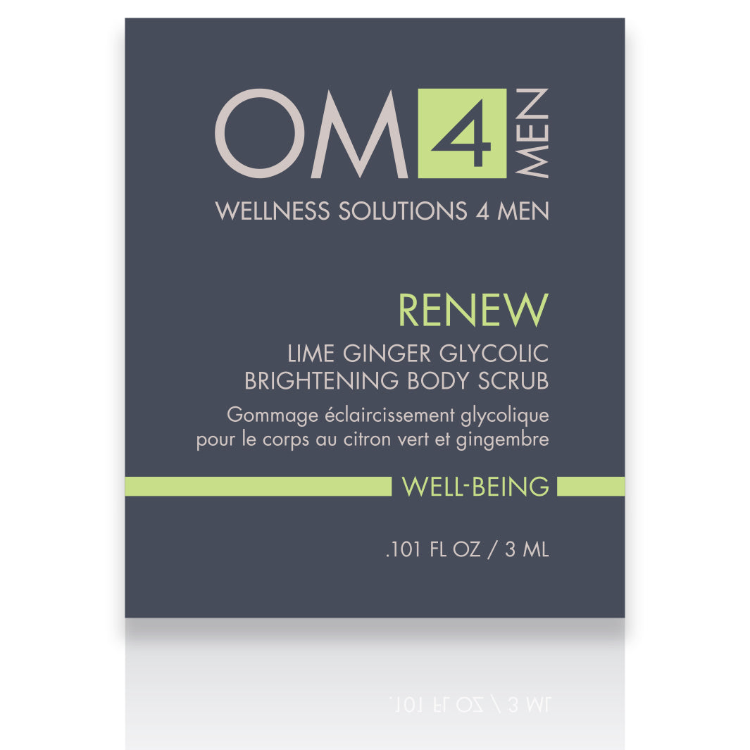 Organic Male OM4 Renew: Lime Ginger Glycolic Brightening Body Scrub