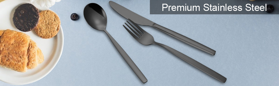 CIBEAT 20 Piece Stainless Steel Kitchen Flatware Set
