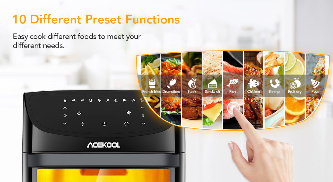 Acekool Air Fryer FT1 10-in-1 19QT Digital Large Airfryer Oven