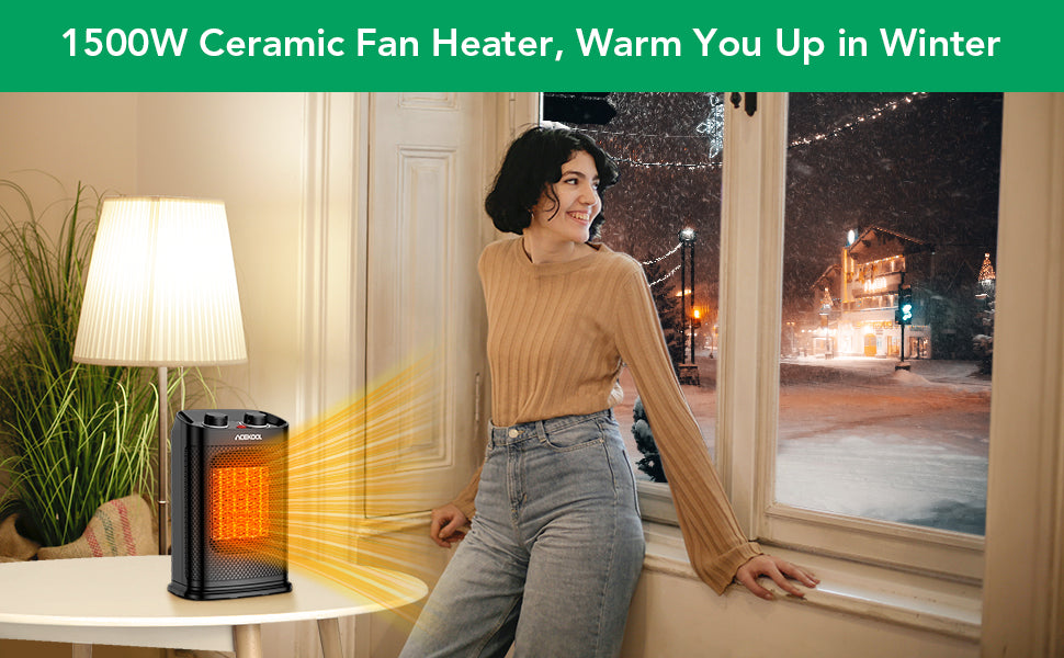 Acekool Space Heater HD1 Portable Ceramic Fan Heater