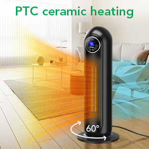 Acekool Portable Space Heater HF1 1500W 2s Heat Up with Thermostat