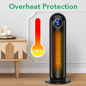 Acekool Portable Space Heater HF1 1500W 2s Heat Up with Thermostat