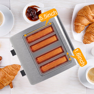 Acekool Toaster TA1 Stainless Steel 4-Slice 7 Shades Toaster