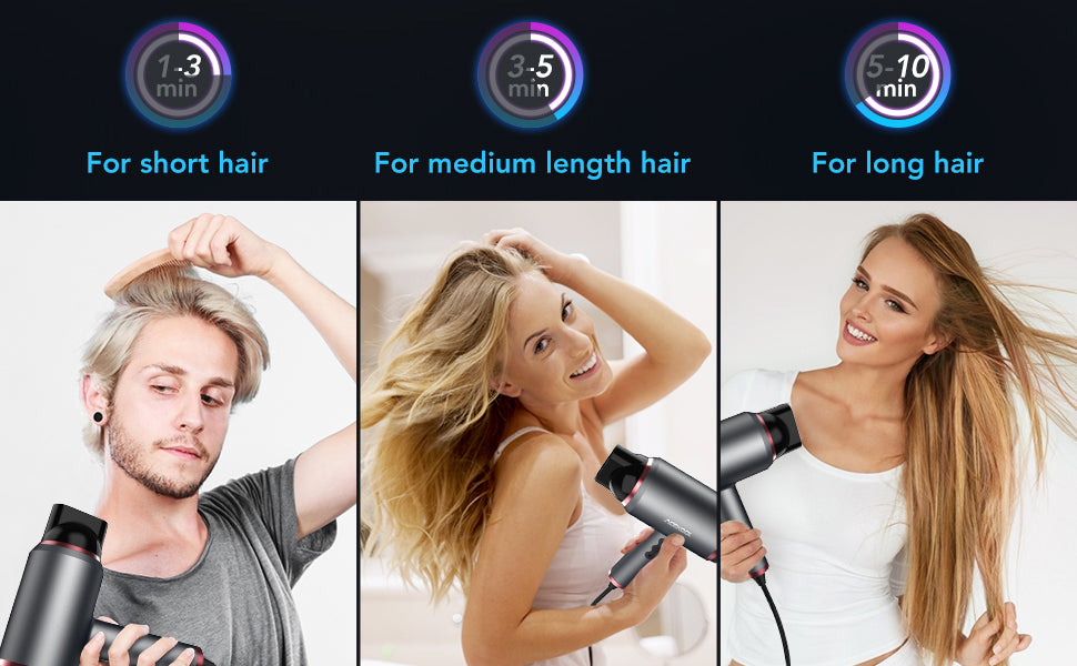 ACEKOOL Travel Hair Dryer HB1 LED Display 1500W Compact Hairdryer ACEKOOL Travel Hair Dryer HB1 LED Display 1500W Compact Hairdryer