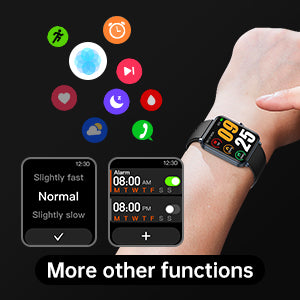 EUKER Smart Watch 1.69 INCH Full Touch Screen Fitness Tracker Black EUKER Smart Watch 1.69 INCH Full Touch Screen Fitness Tracker Black