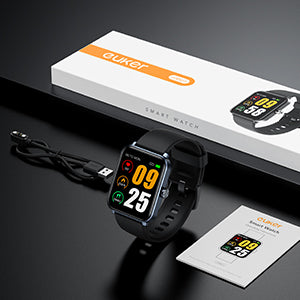 EUKER Smart Watch 1.69 INCH Full Touch Screen Fitness Tracker Black