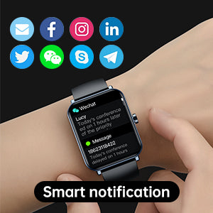 EUKER Smart Watch 1.69 INCH Full Touch Screen Fitness Tracker Black EUKER Smart Watch 1.69 INCH Full Touch Screen Fitness Tracker Black