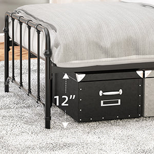 IDEALHOUSE Twin Size Metal Bed Frame Platform Bed