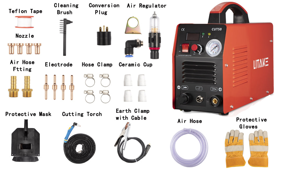 LITAKE Plasma Cutte 50Amp Non-Touch Portable Cutting Machine