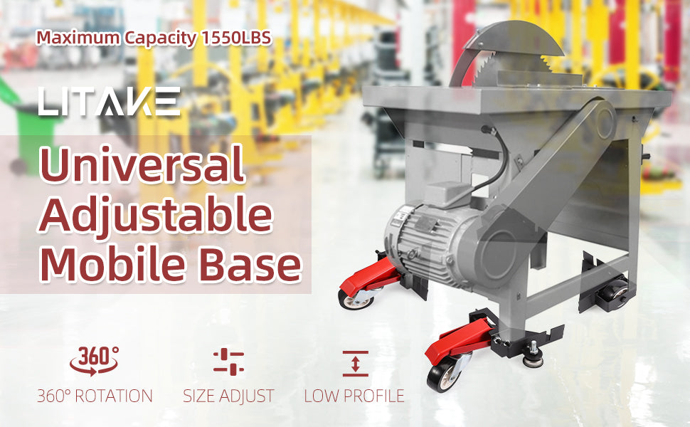 Litake Adjustable Mobile Tool Base PM1100-470LBS Load-Bearing