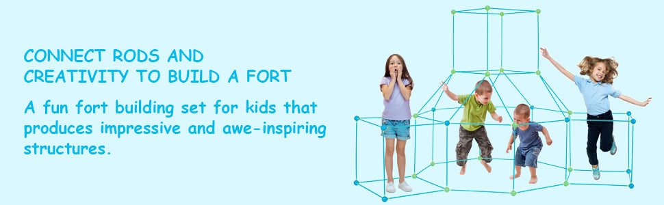 THINKMAX 133pcs Fort Building Kit for Kids STEM Fort Toys