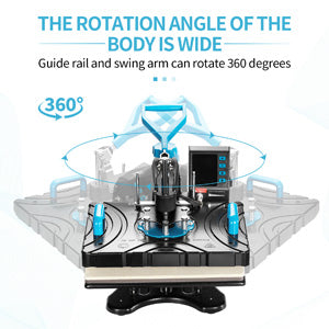TOWALLMARK 5-in-1 Heat Press Machine Professional Swing Away Heat Transfer