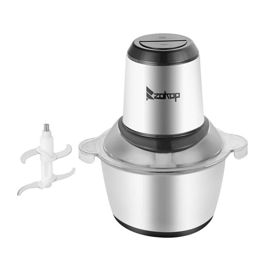 ZOKOP 2L Electric Meat Grinder Stainless Steel Sausage Maker Silver