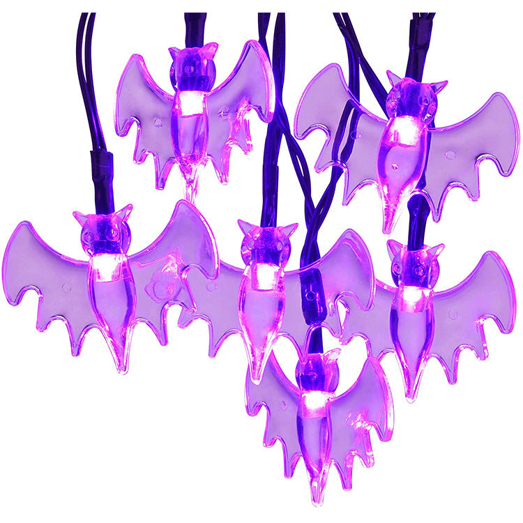 CYNDIE LED Solar String Light Purple Spider Light for Halloween Party Decorations