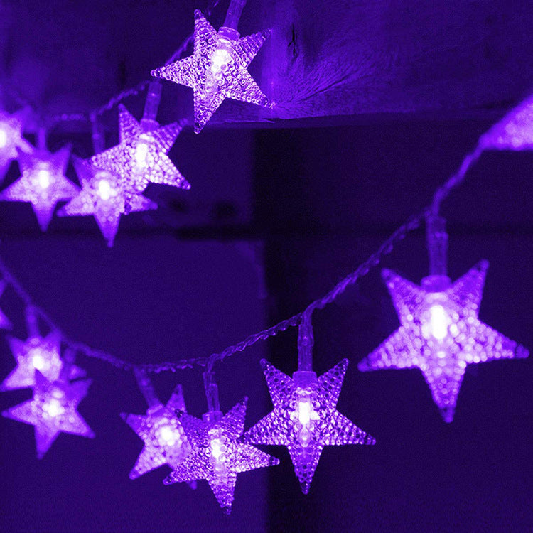 CYNDIE LED Solar String Light Purple Bat Light for Halloween Party Decorations