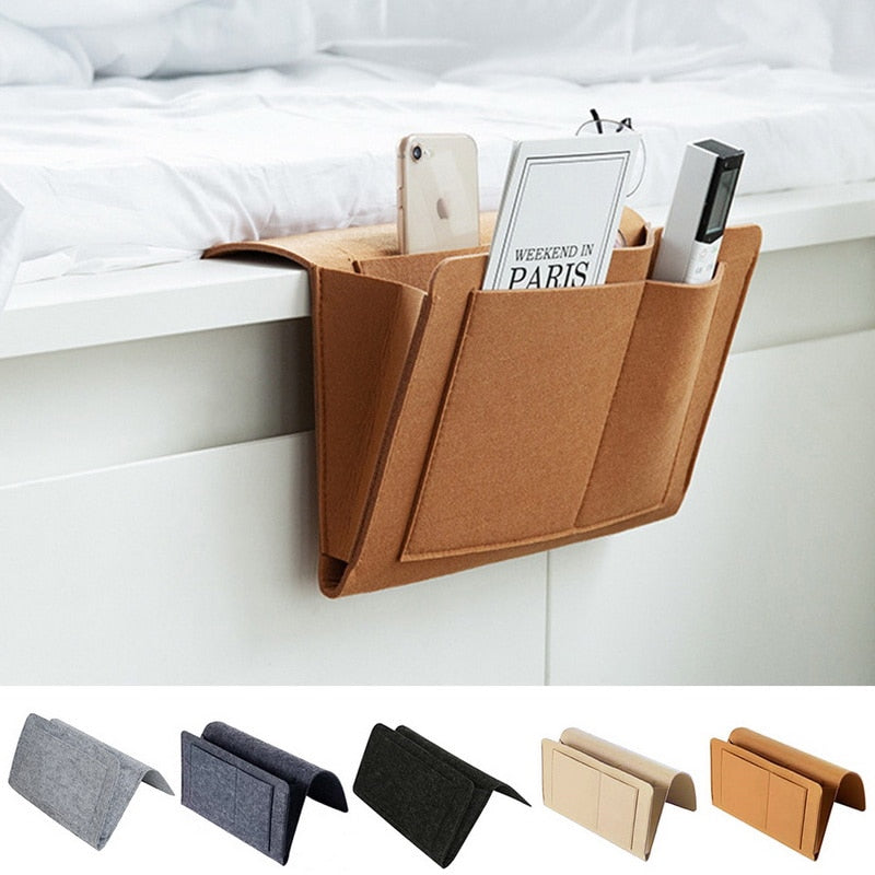 Bedside Storage Bag with Pockets Hanging Organizer