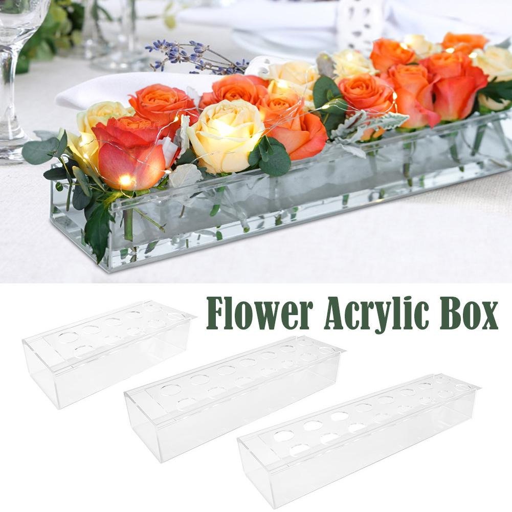 Clear Acrylic Rectangular Flower Vase