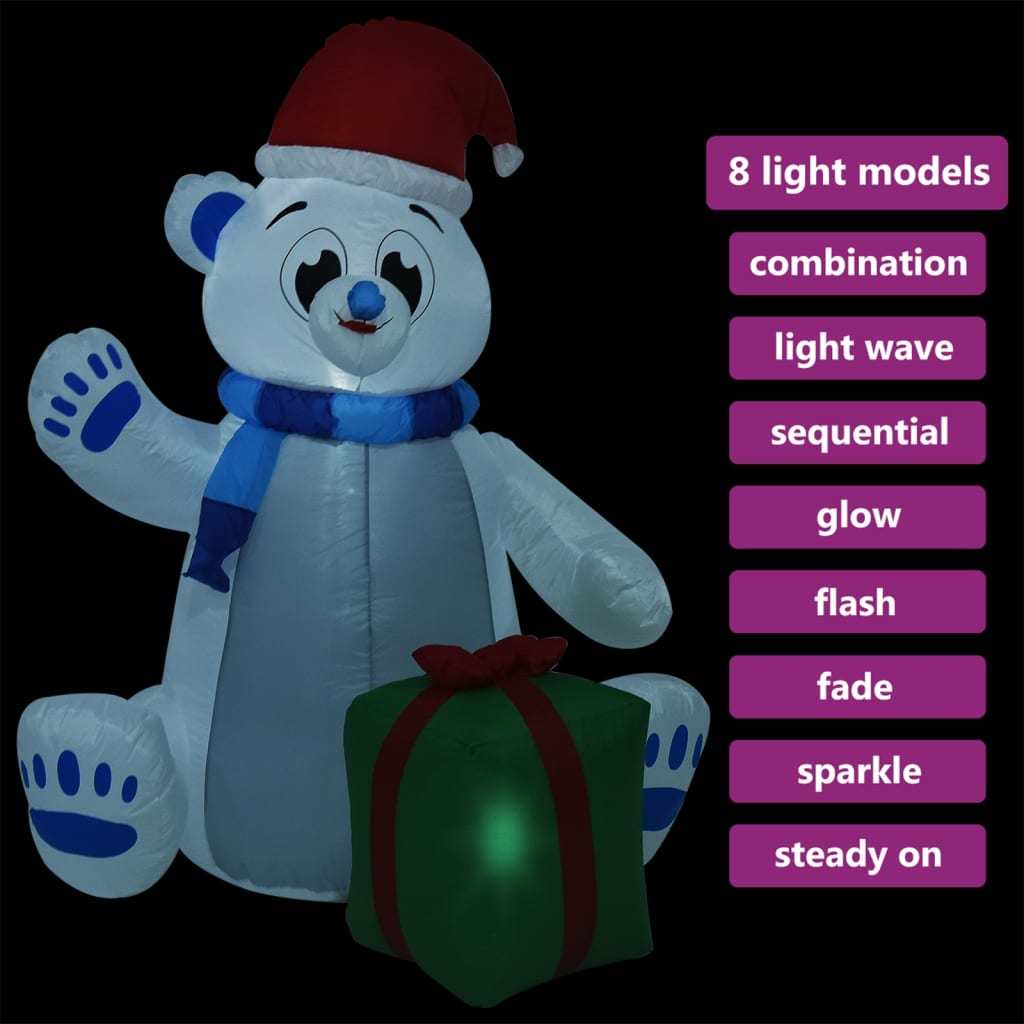 Christmas Inflatable Polar Bear LED Indoor and Outdoor 94.5