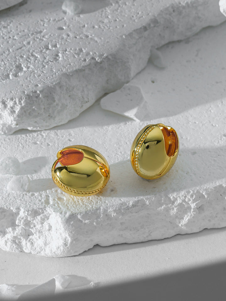 2. Dazzle Dream - Gold Elegance Hoop Earrings