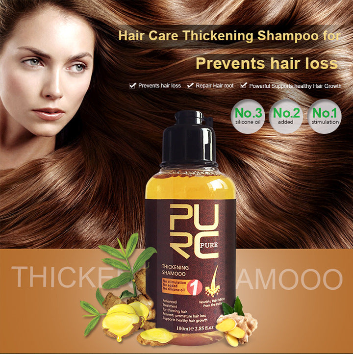Herbal Ginger Hair Regrowth Shampoo - Advanced Treatment for Healthy Hair Growth & Preventing Hair Loss
