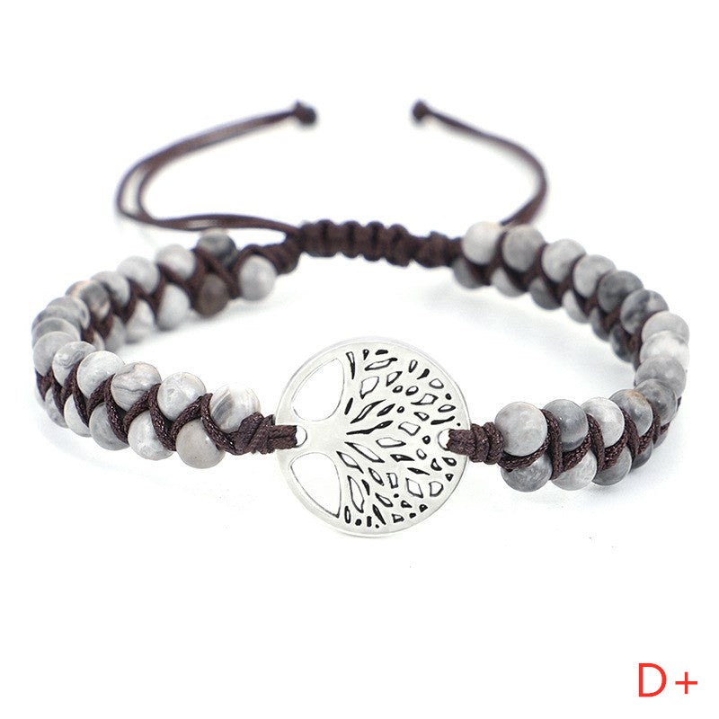 Handcrafted Woven Tree of Life Yoga Bracelet: Embrace Ethnic Style and Retro Charm