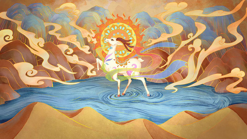 The Story of "The Sutra of the Nine-Colored Deer"-01