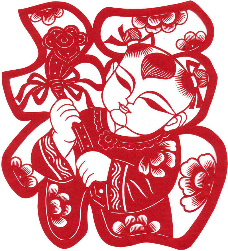 Appreciation of the folk artist's paper-cut artwork 'Fuwa'