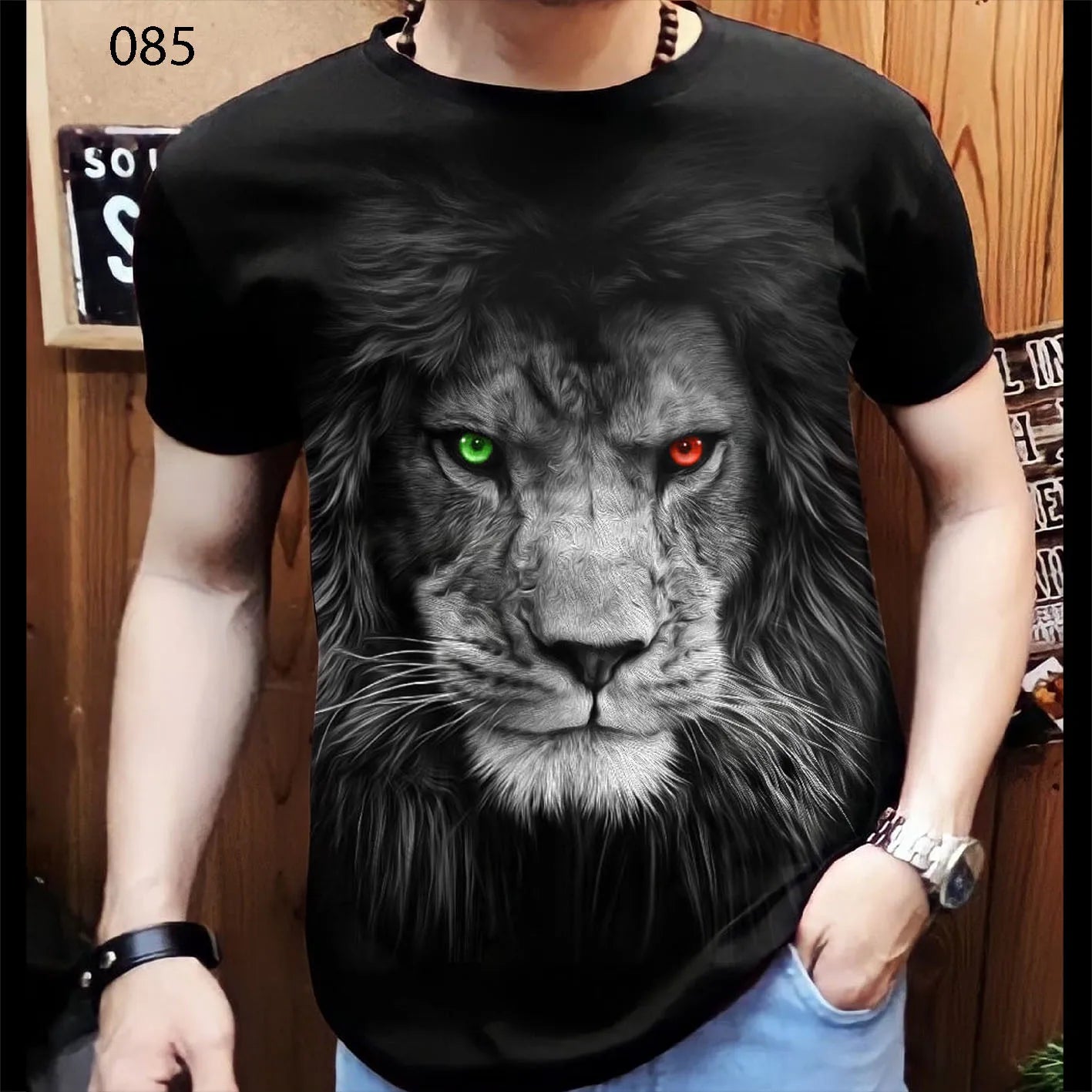 3D Tiger Print T Shirt For Men Lion Animal Graphic T-Shirts Summer Fashion  Harajuku Oversized Short Sleeve Casual O-neck Tops