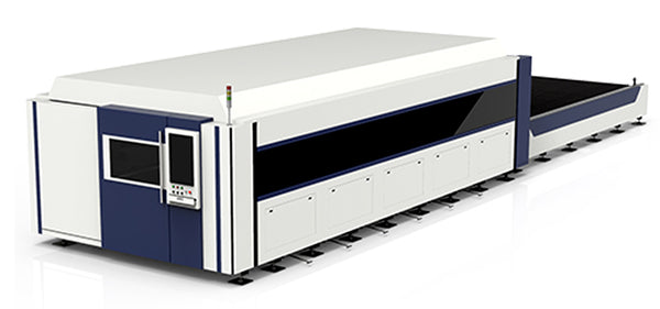 cnc fiber laser cutter with double table and fully cover