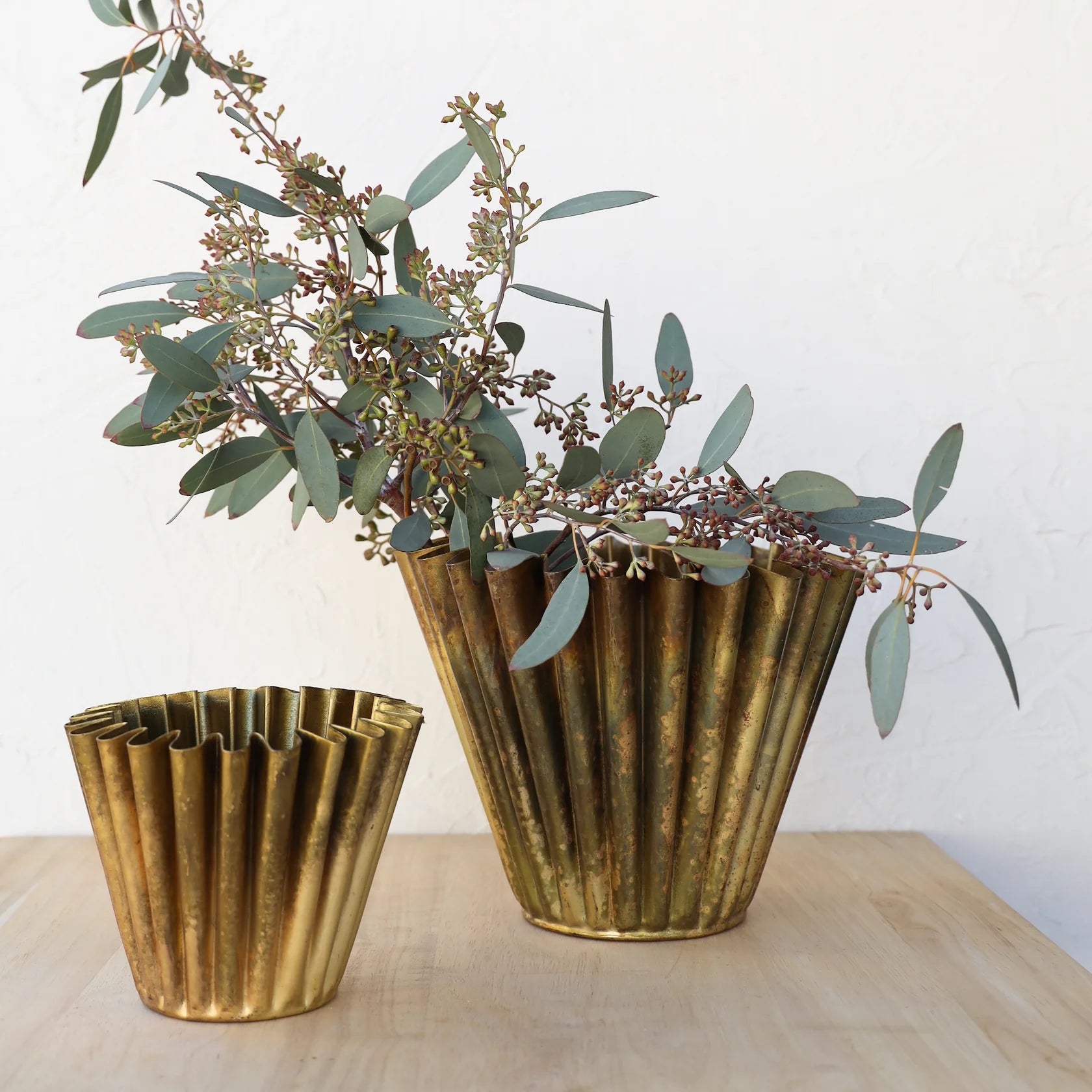 Olivia Brass Planter, 2 Sizes