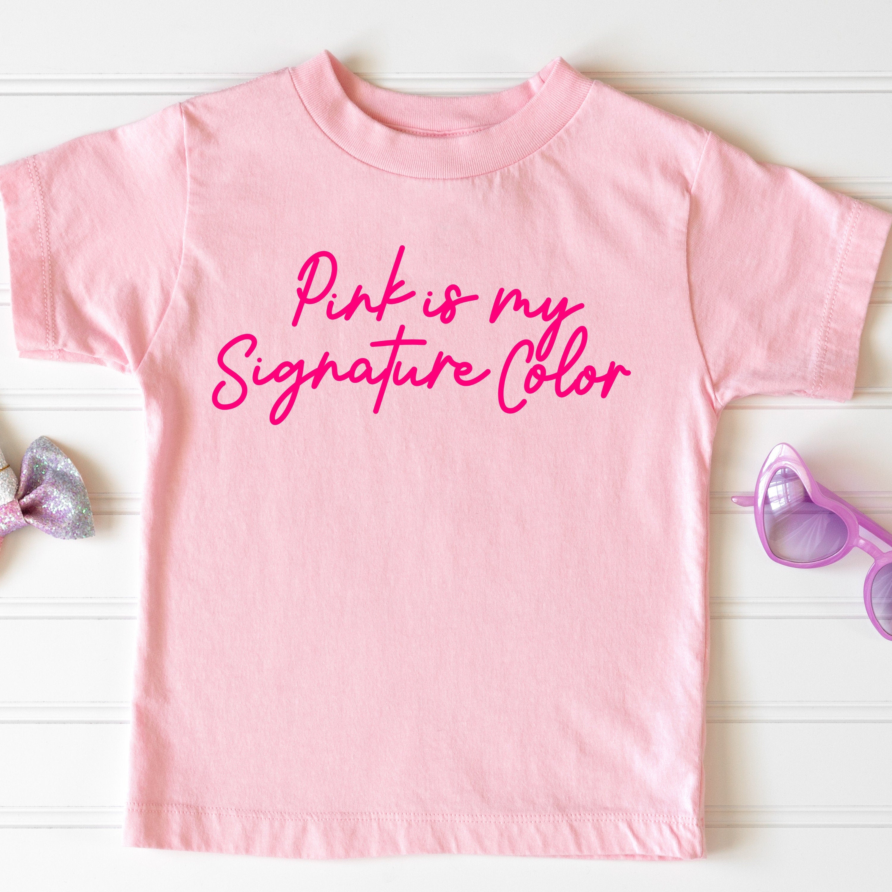 Pink is my Signature Color Kids T-Shirt, Steel Magnolias Quote Shirt, Steel Magnolias gift
