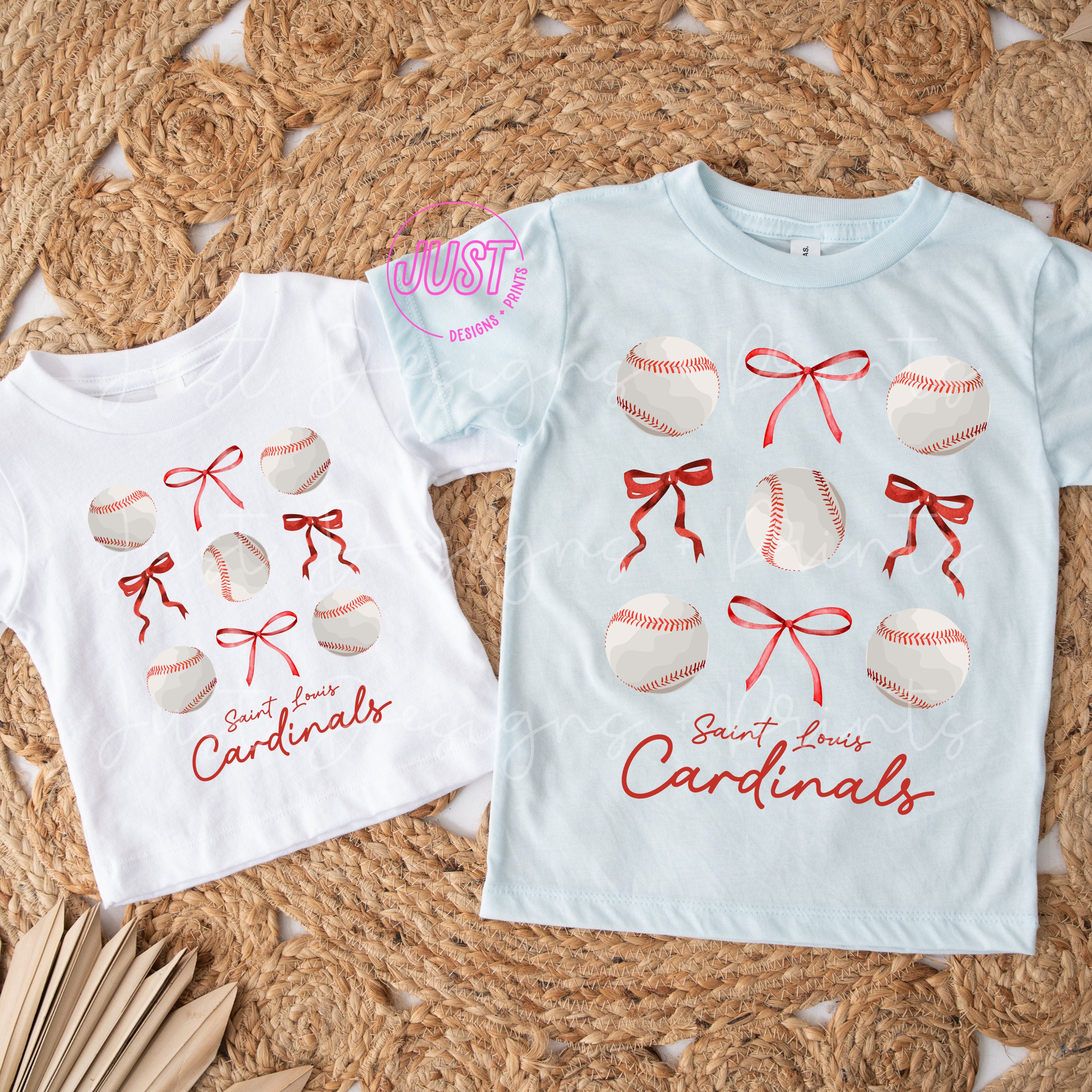 St Louis Cardinals Baseball Bows T-Shirt, Child Baby Toddler St Louis