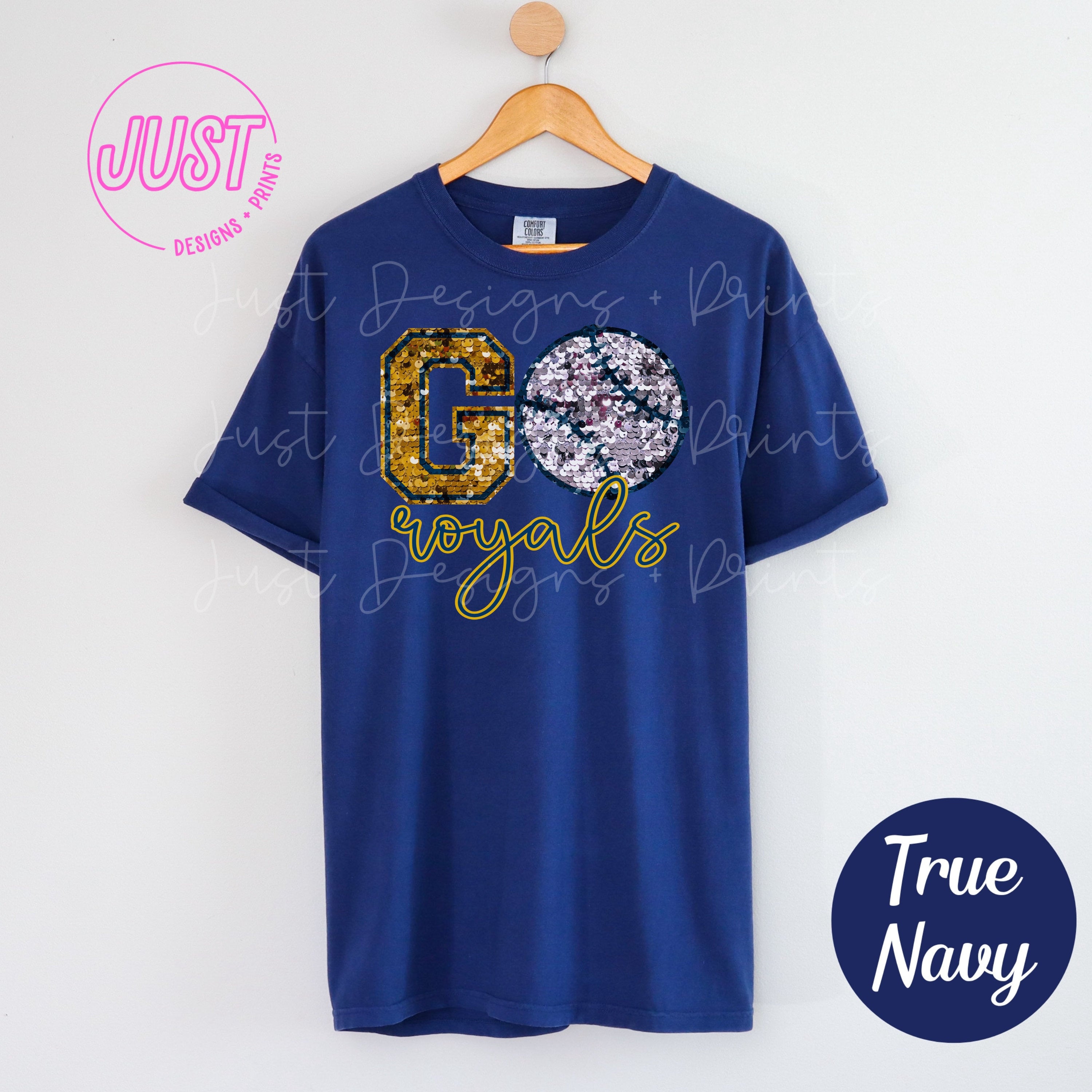 Go Royals Faux Sequin T-Shirt, Kansas City Royals T-Shirt