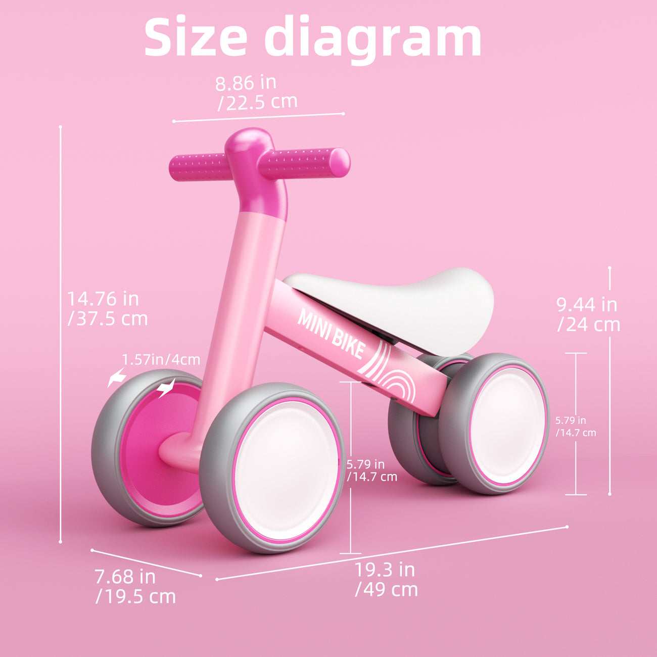 67i Baby Balance Bike Pink In Stock USA